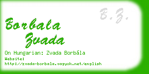 borbala zvada business card